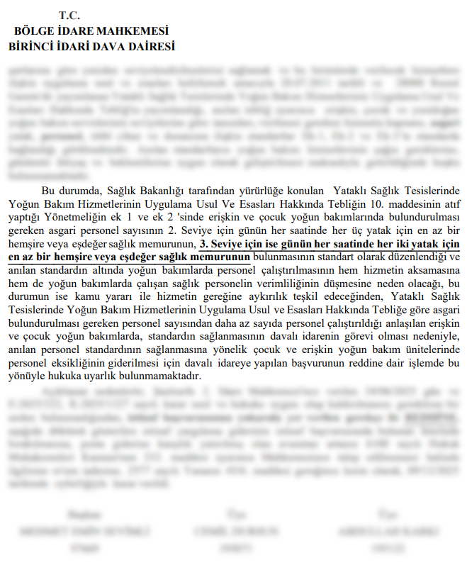 81 İle Emsal Olacak Karar: Yoğun Bakımda Yeterli Hemşire Olmak Zorunda!