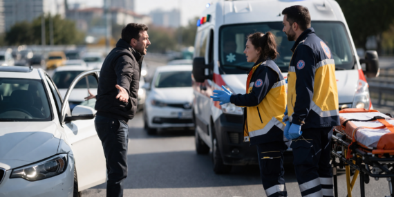 Ambulans Ekibiyle Tartışan Sürücüye 180 Bin Lira Ceza Kesildi