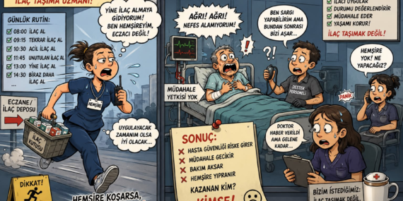 Hemşireler hasta başından uzaklaştırılıp ilaç taşıma personeline dönüştürülüyor: Bakım aksıyor, acil müdahale gecikiyor, hasta güvenliği tehlikeye atılıyor