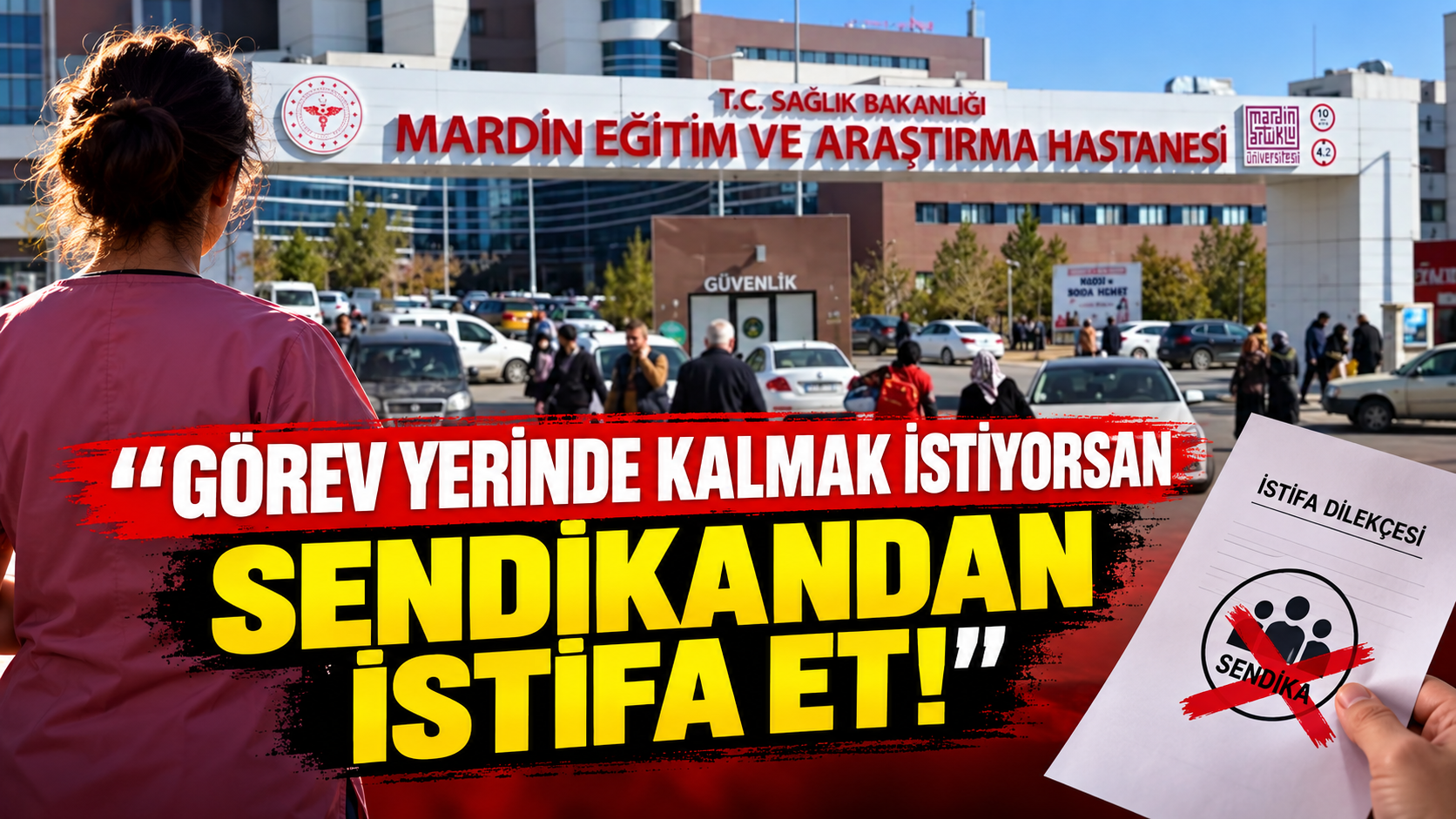 Mardin Eğitim ve Araştırma Hastanesi’nde skandal iddia: “Görev yerinde kalmak istiyorsan sendikandan istifa et!”
